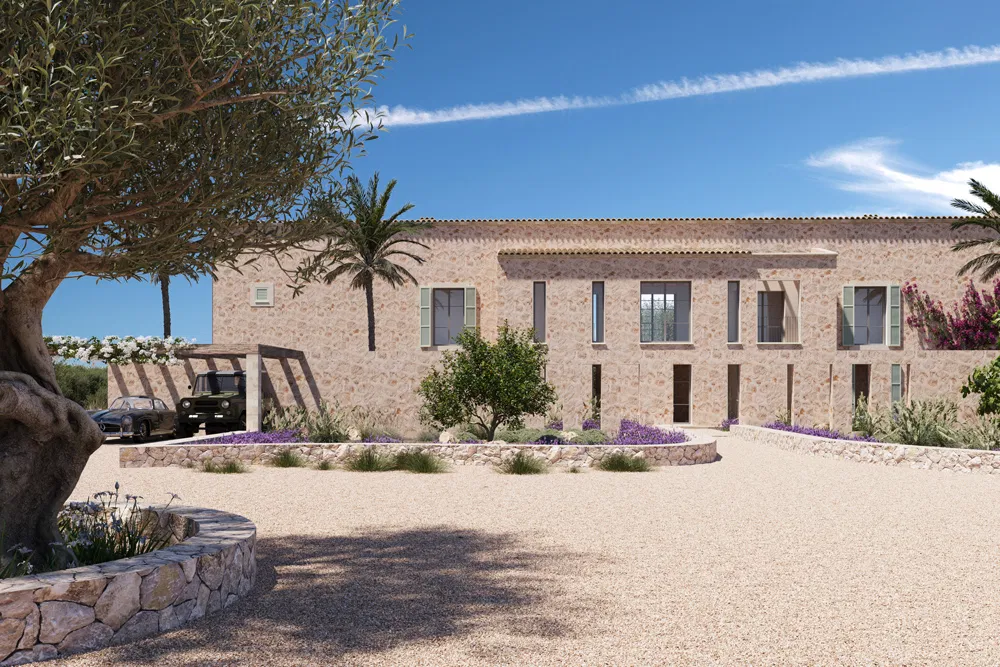 Impressive newly built finca with sea view and large pool landscape-3