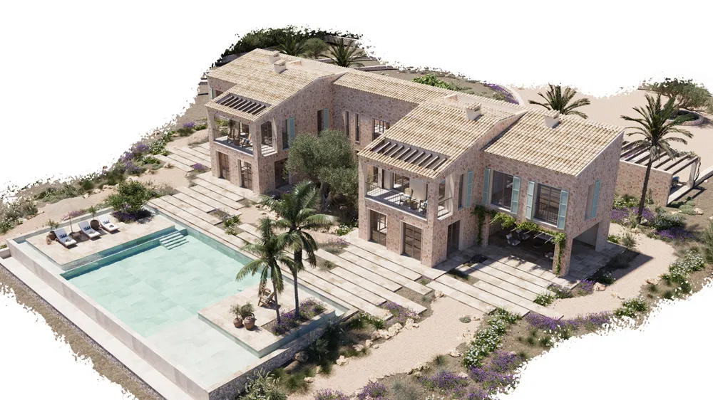 Impressive newly built finca with sea view and large pool landscape-9