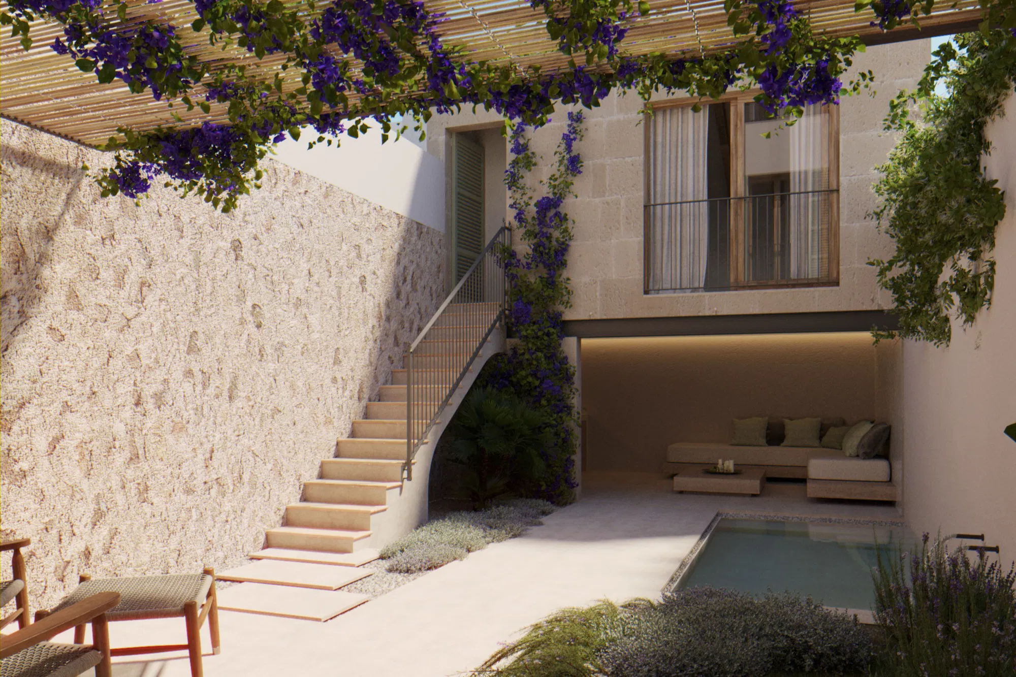 Townhouse with elevator and pool - Mediterranean retreat with approved renovation project-4
