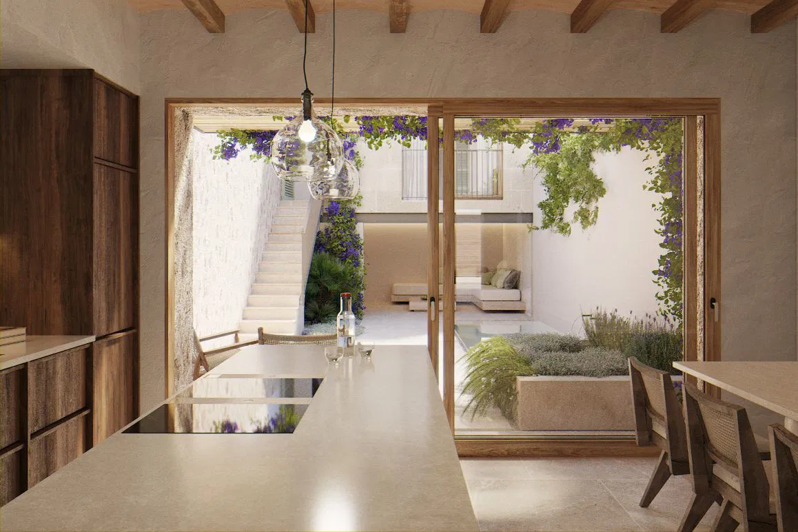 Townhouse with elevator and pool - Mediterranean retreat with approved renovation project-5