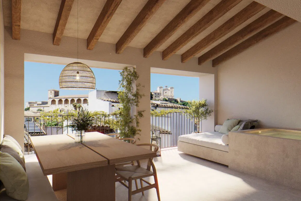 Townhouse with elevator and pool - Mediterranean retreat with approved renovation project-2