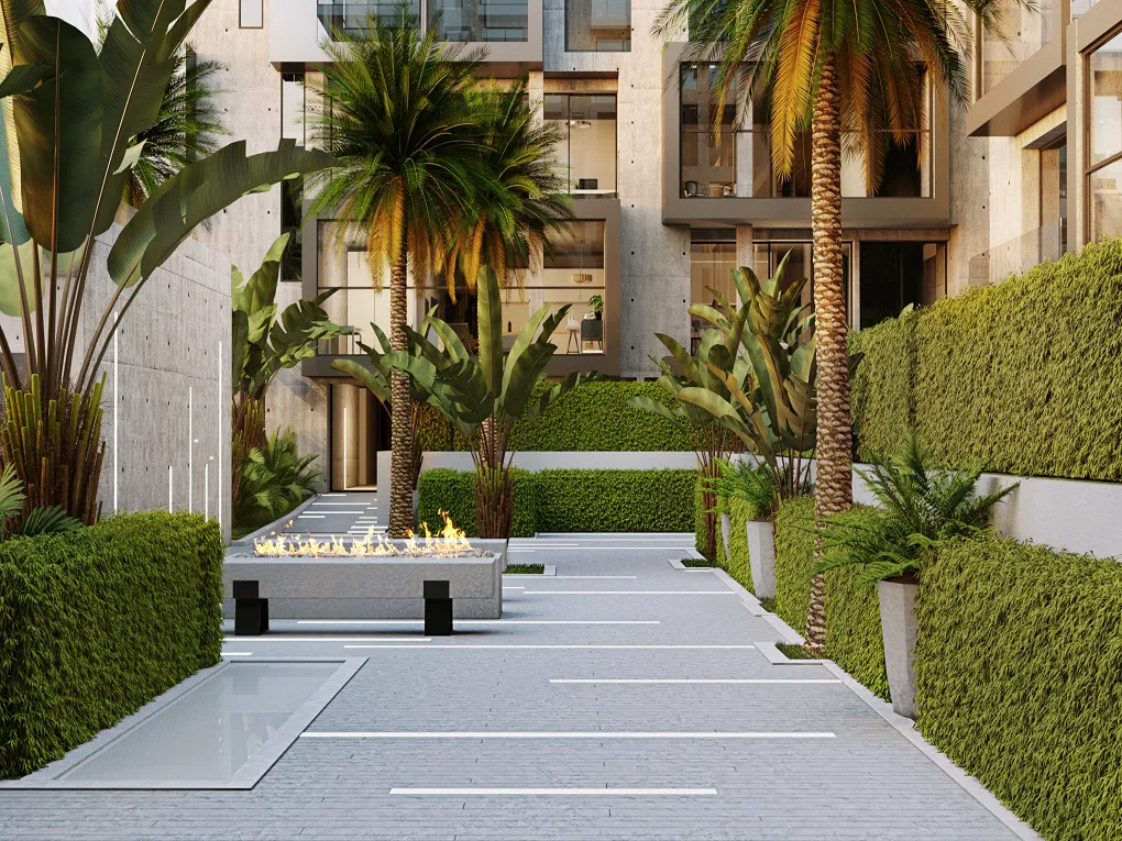 Luxury apartment with communal pool and spa in a modern residential complex-11