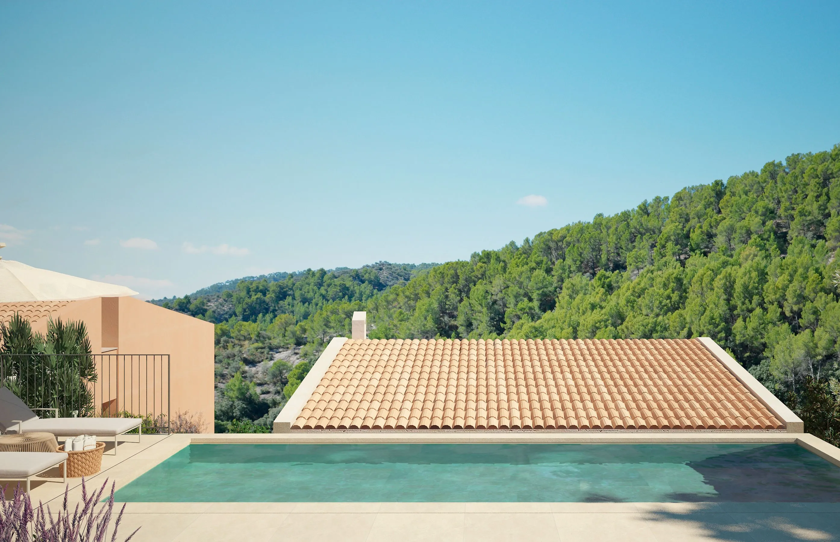 Modern newly built villa with spectacular views in Alaró-2