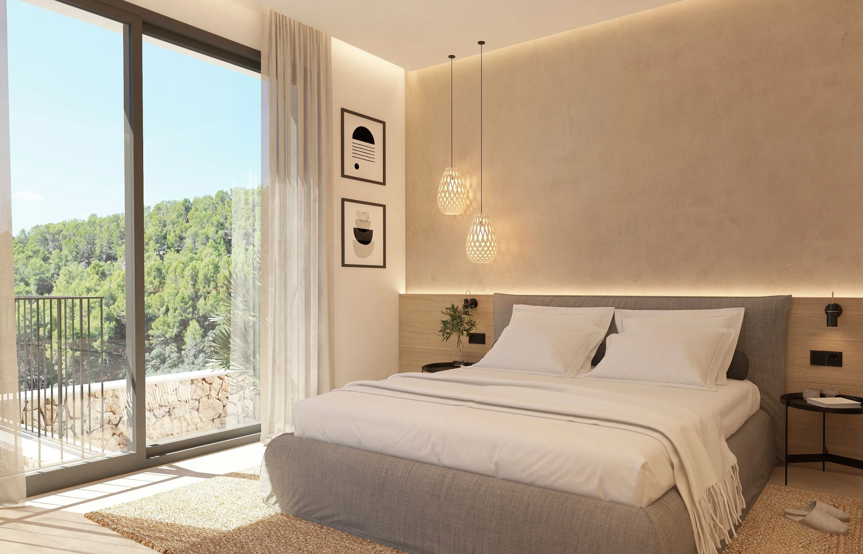 Modern newly built villa with spectacular views in Alaró-8