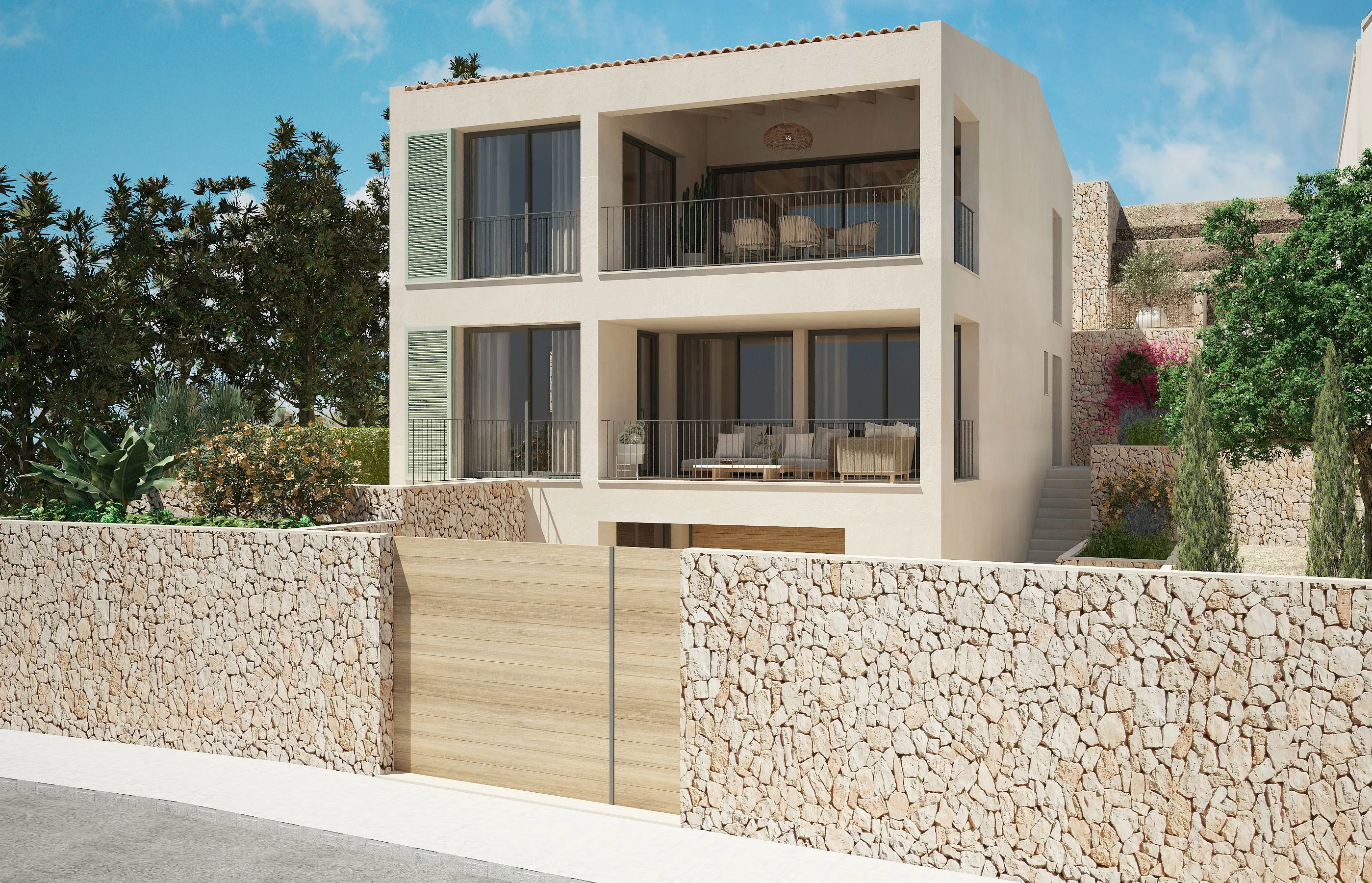 Modern newly built villa with spectacular views in Alaró-1
