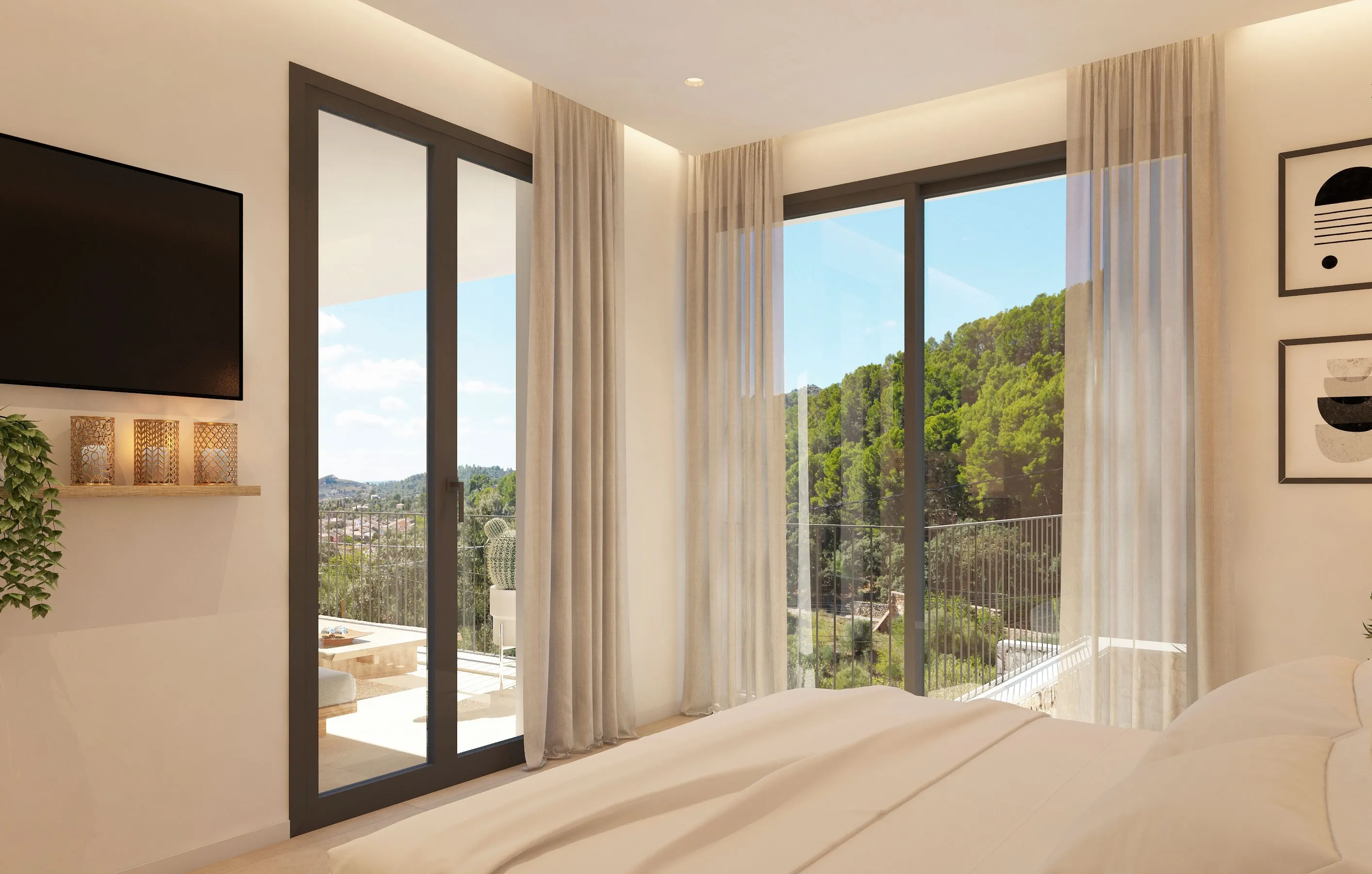 Modern newly built villa with spectacular views in Alaró-9