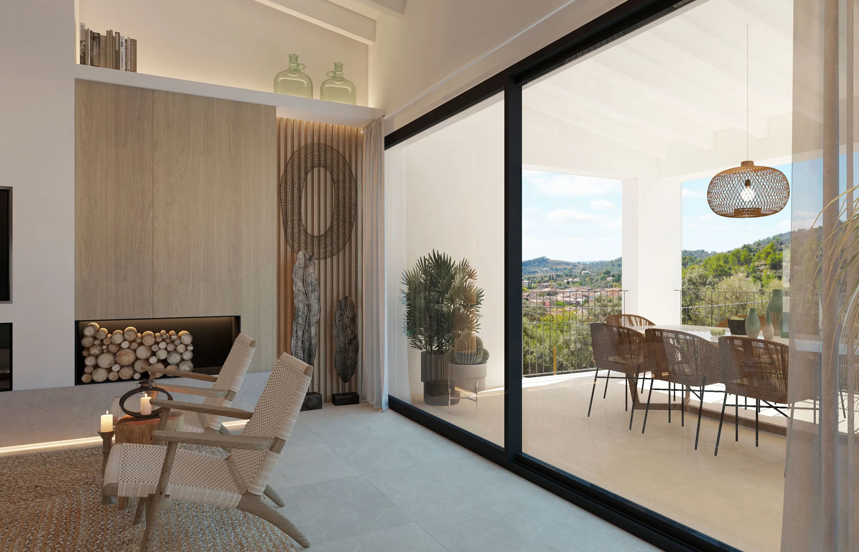 Modern newly built villa with spectacular views in Alaró-7