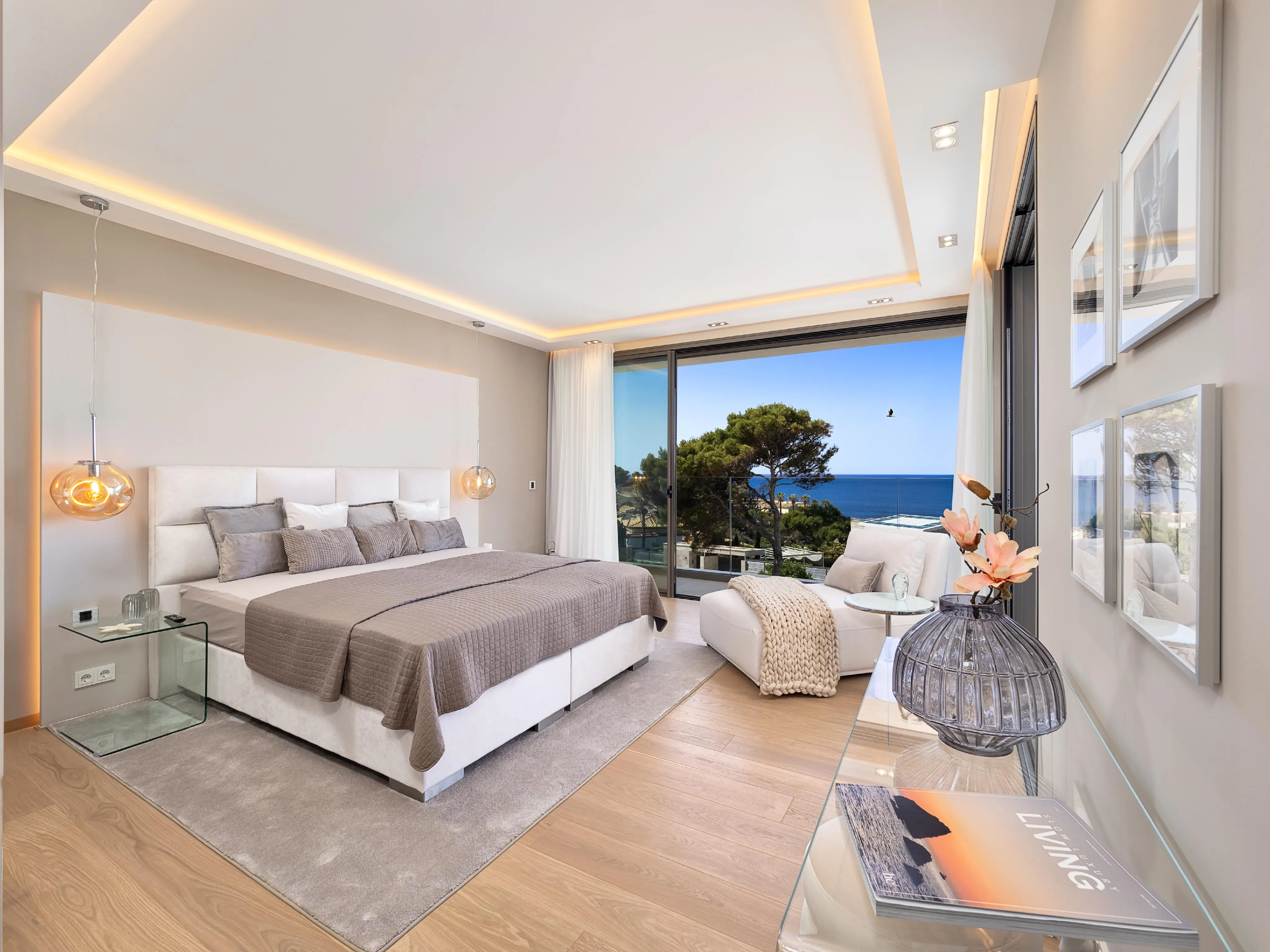 Smuk moderne villa med panoramaudsigt over havet i Nova Santa Ponsa-7