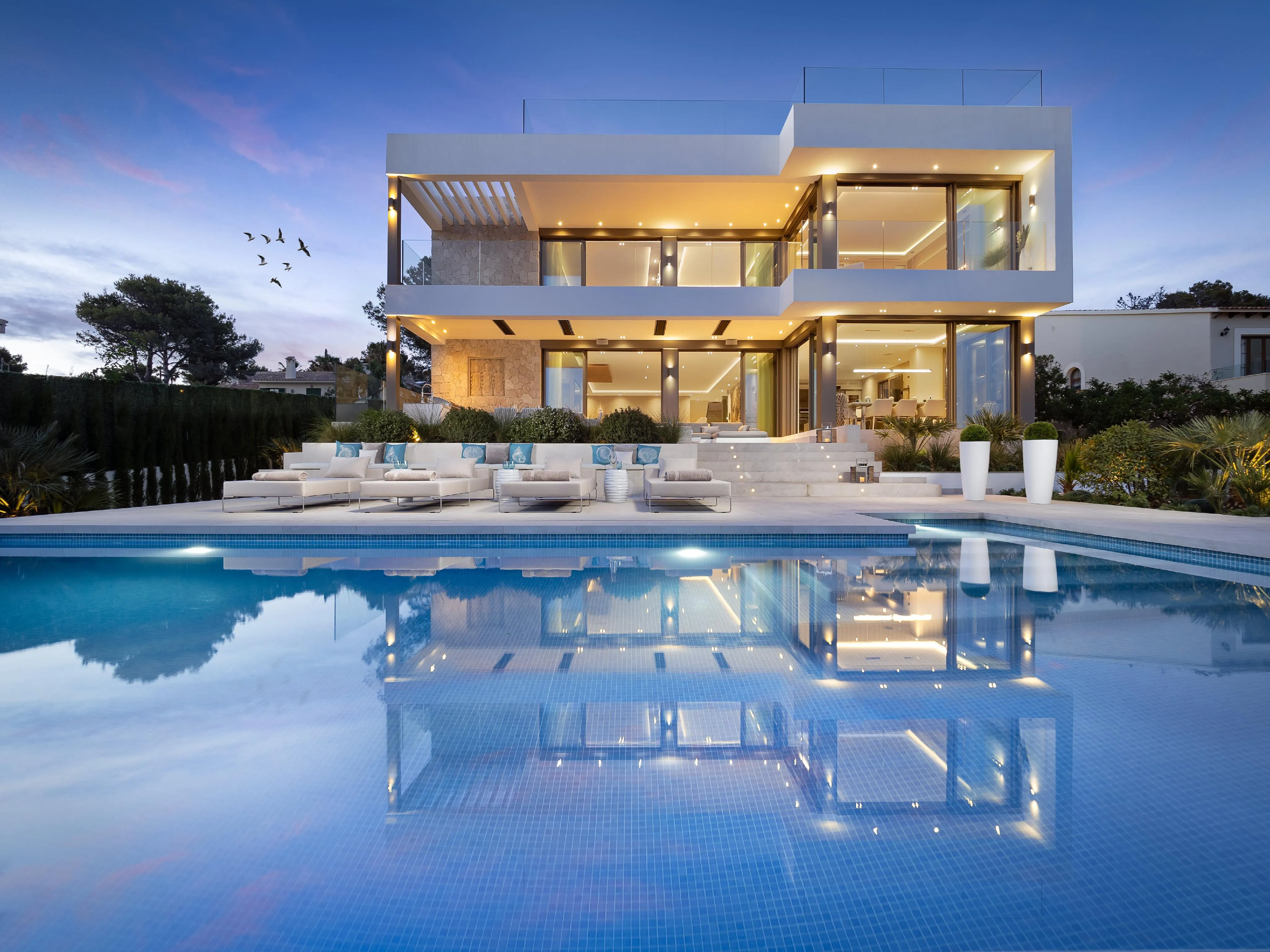 Smuk moderne villa med panoramaudsigt over havet i Nova Santa Ponsa-1