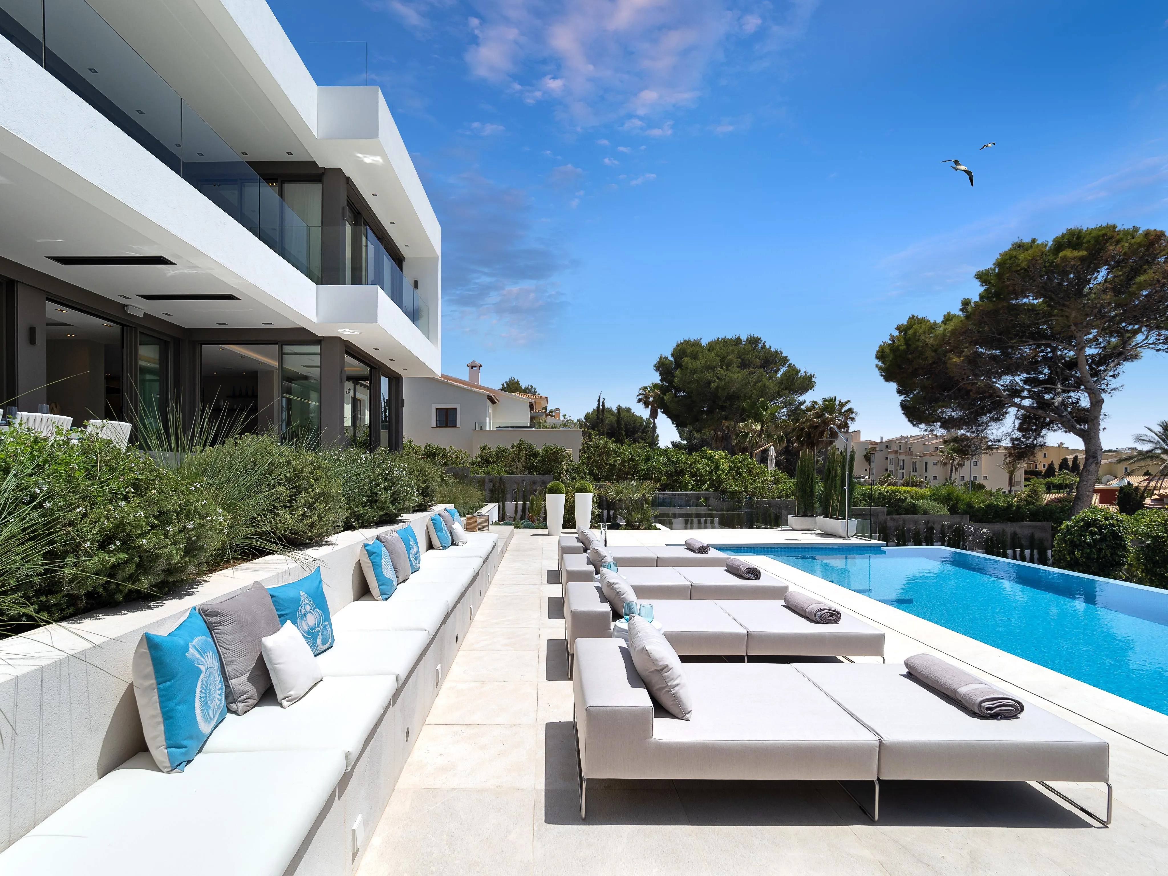 Smuk moderne villa med panoramaudsigt over havet i Nova Santa Ponsa-4