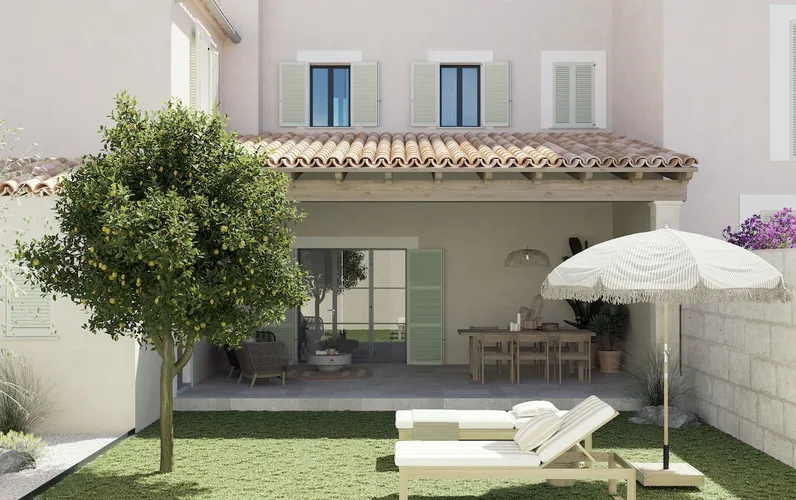 Maison de ville avec un beau patio au cœur de Son Servera