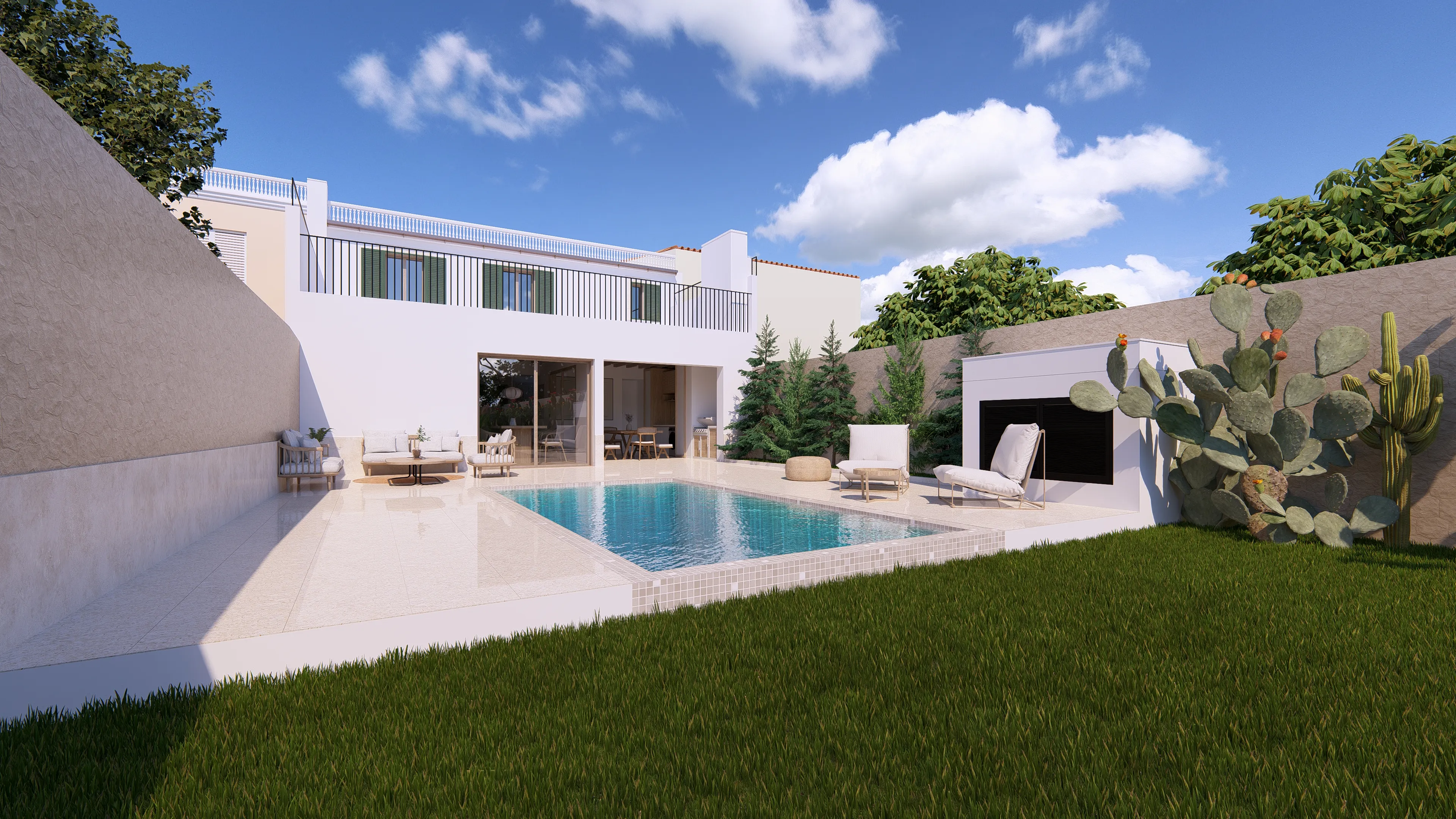 Odnowiona kamienica w centrum Ses Salines-1