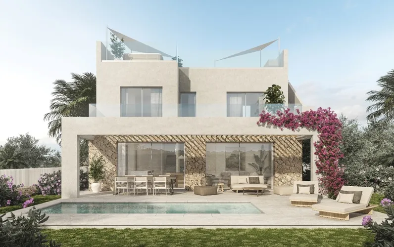 Nieuw gebouwde villa op loopafstand van de haven van Cala Figuera