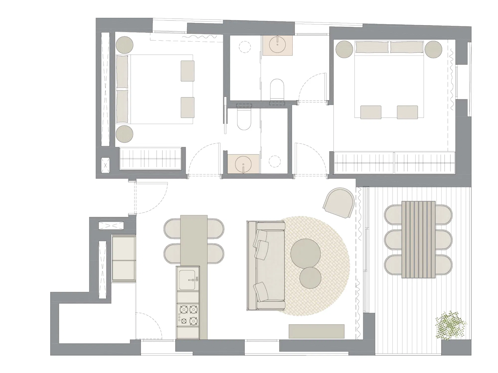 Apartamento moderno en exclusiva urbanización nueva con piscina cubierta en Palma-9