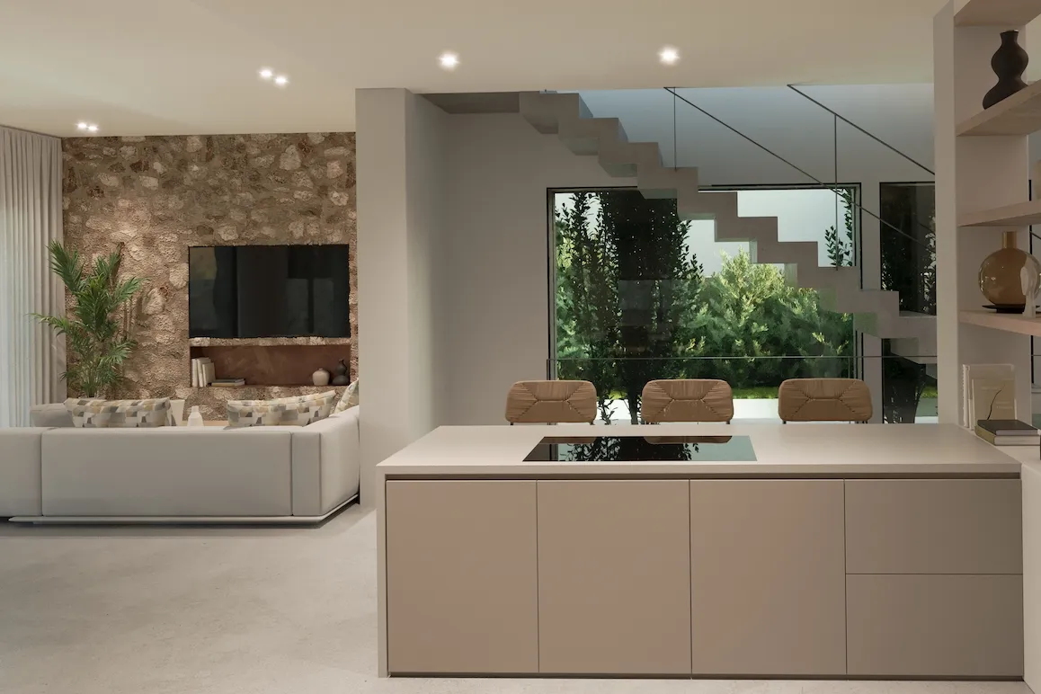 Exclusiva villa de nueva construcción en Colònia de Sant Pere: sueño mediterráneo con piscina y vistas al mar-6