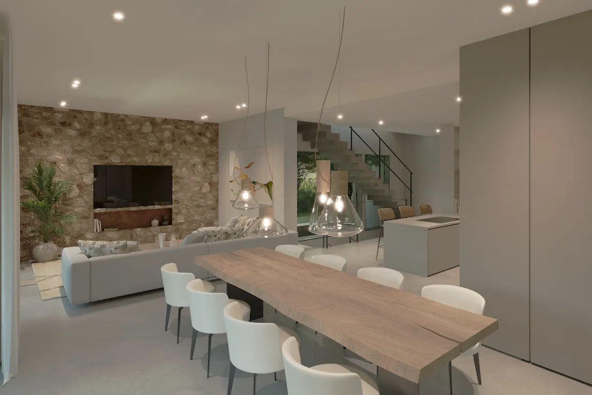 Exclusiva villa de nueva construcción en Colònia de Sant Pere: sueño mediterráneo con piscina y vistas al mar-5