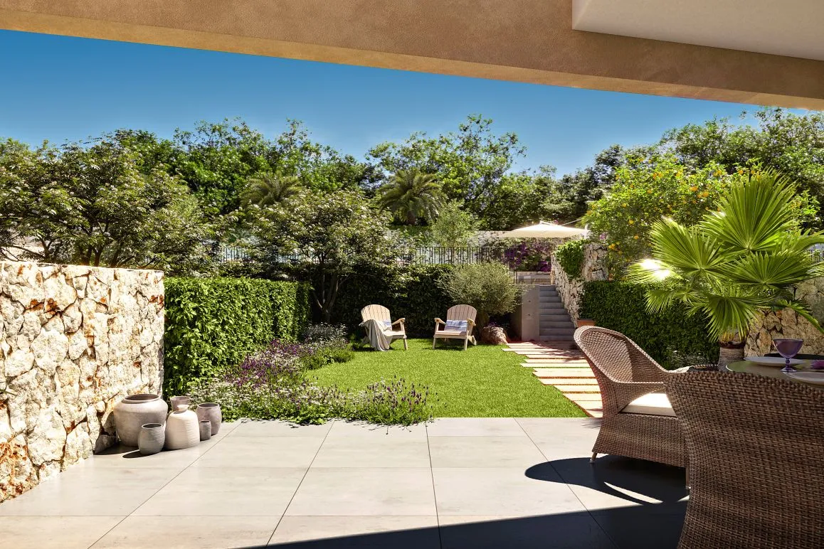 Maison mitoyenne neuve élégante avec jardin et piscine commune à Artà-5