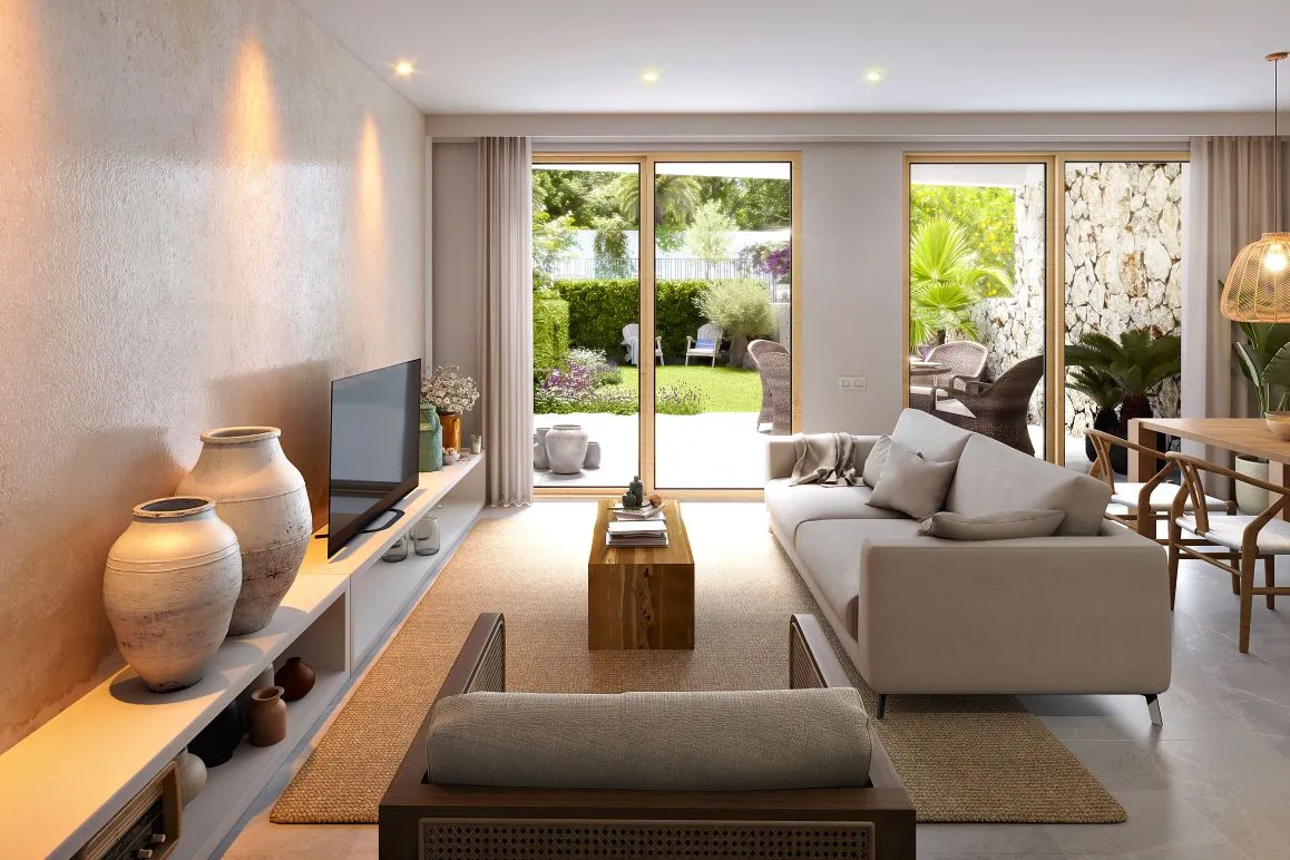 Maison mitoyenne neuve élégante avec jardin et piscine commune à Artà-6