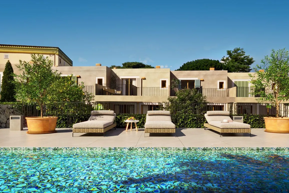 Maison mitoyenne neuve élégante avec jardin et piscine commune à Artà-1