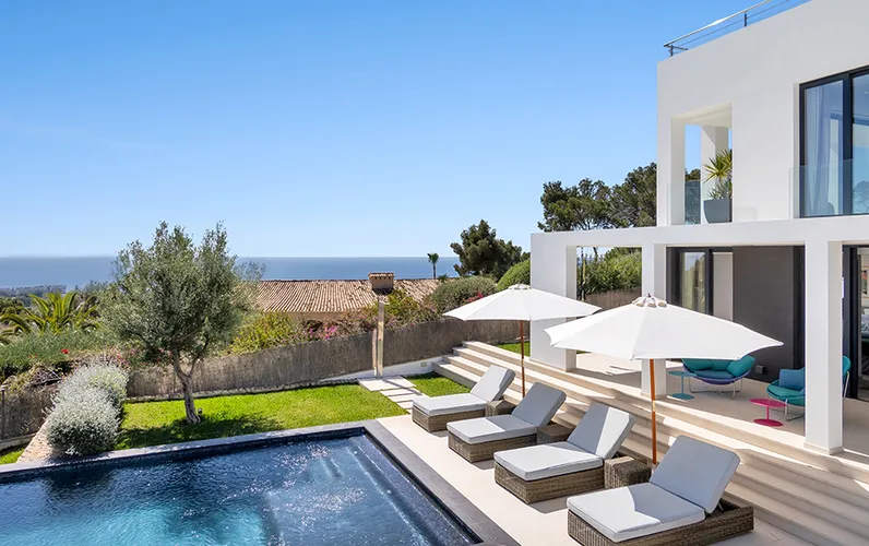 Villa vivante avec vue sur la mer