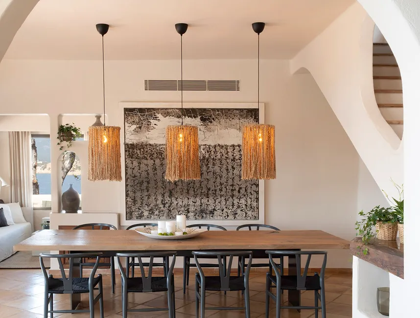 Очаровательная финка у моря с бассейном и видом на закат-7