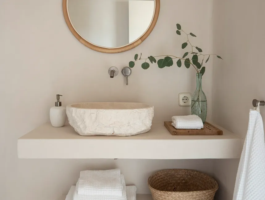 Очаровательная финка у моря с бассейном и видом на закат-18