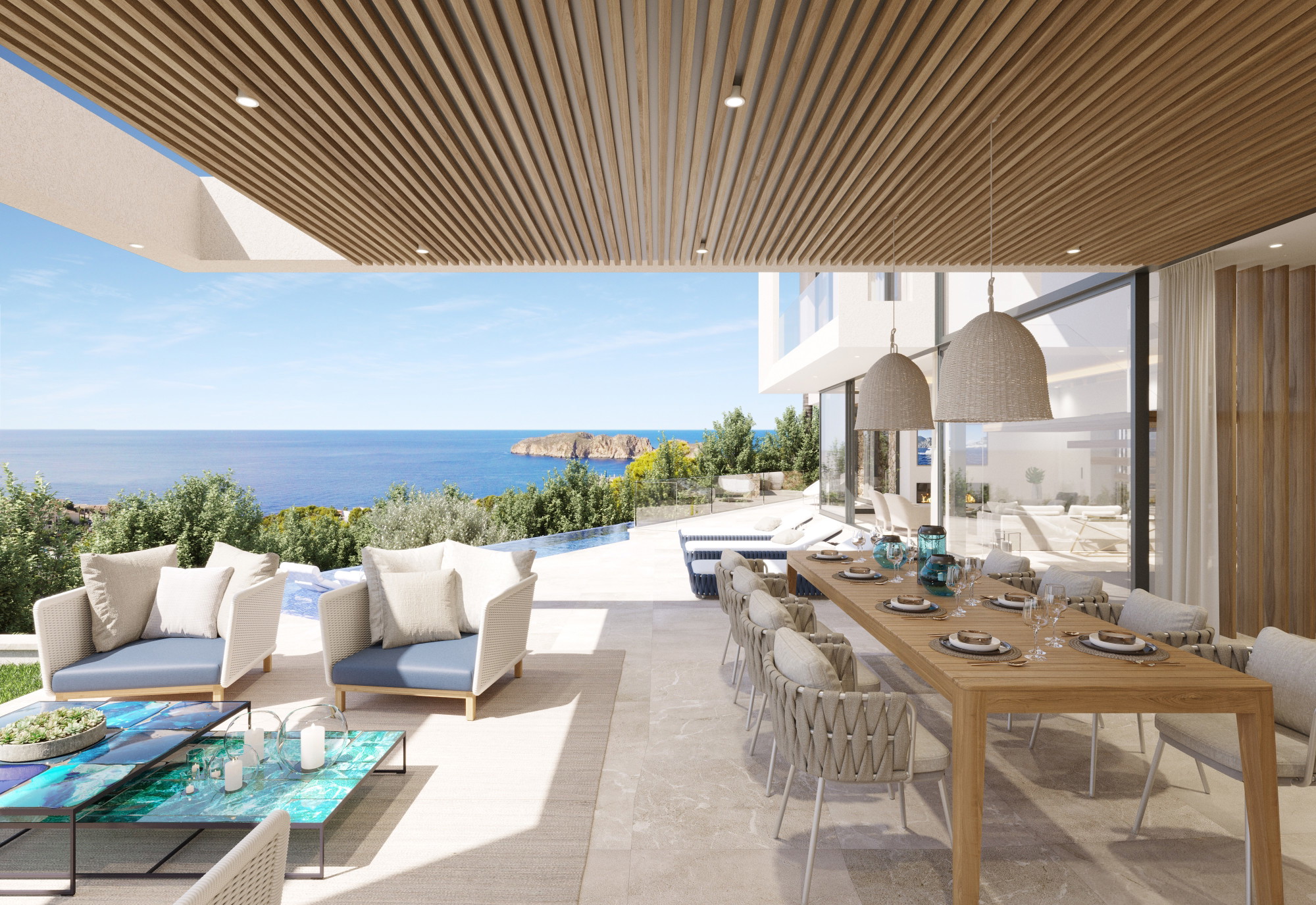 Neubauvilla mit Traummeerblick in Nova Santa Ponsa