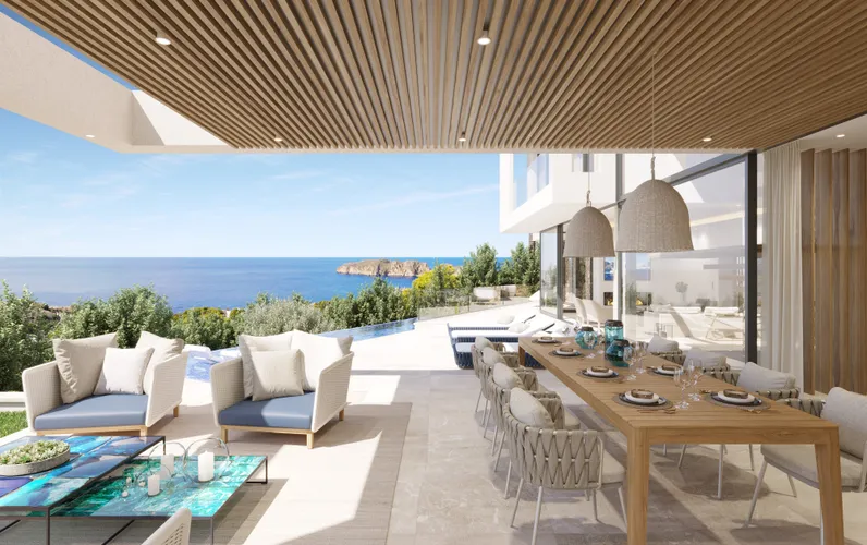 Nieuw gebouwde villa met droomuitzicht op zee in Nova Santa Ponsa