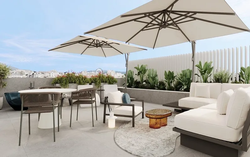 Nybygget lejlighed med terrasse