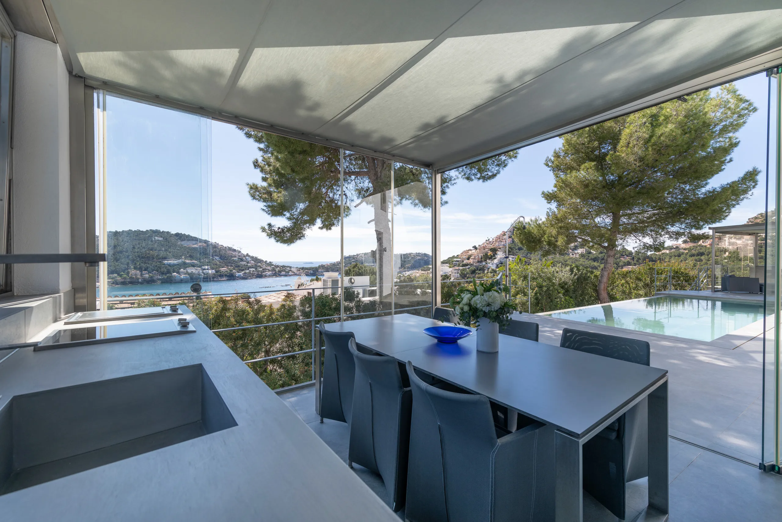 Moderna Vila de disseny amb vista al port a Port Andratx-25