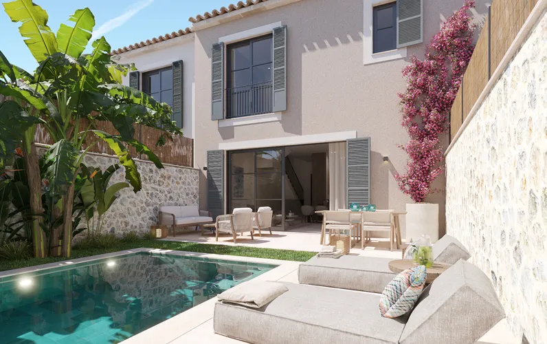 Elegantes Stadthaus mit privatem Pool in Son Espanyolet