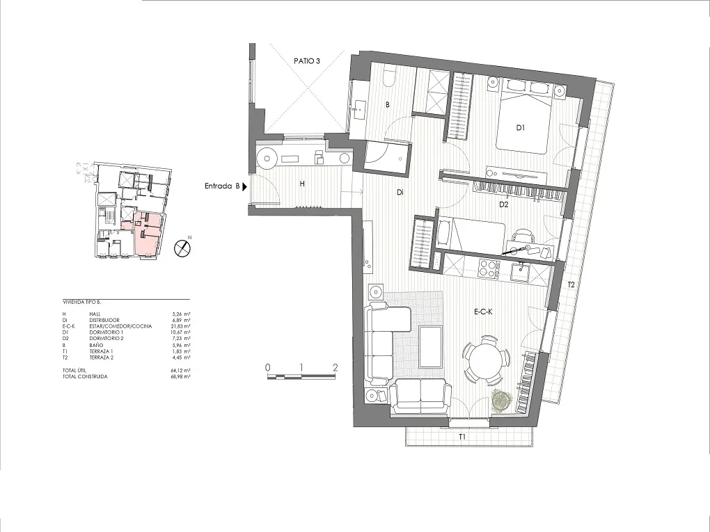 Piso renovado y elegante con ascensor en Sindicato-10