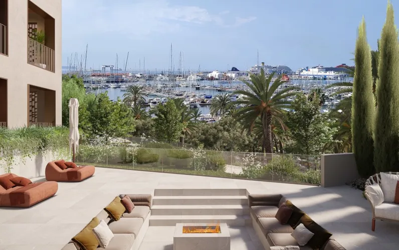 Ampli apartament en un exclusiu complex de nova construcció al port de Palma