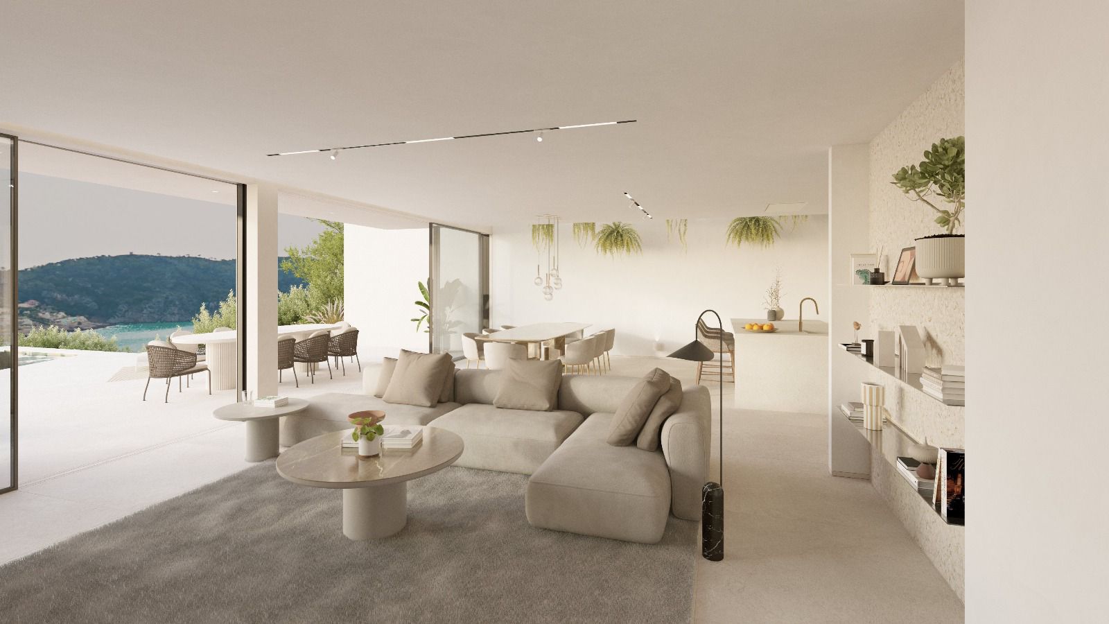 Villa di recente costruzione in stile contemporaneo con vista sul mare e sulla baia-8
