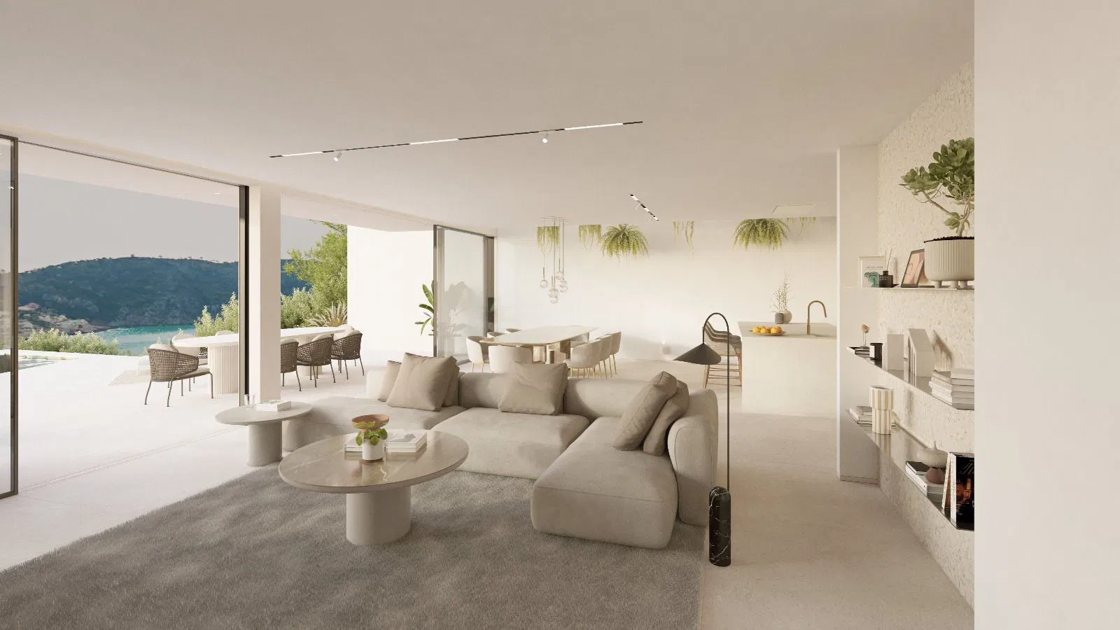 Villa di recente costruzione in stile contemporaneo con vista sul mare e sulla baia-8