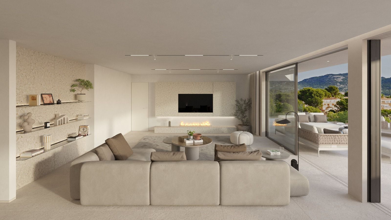 Villa di recente costruzione in stile contemporaneo con vista sul mare e sulla baia-3
