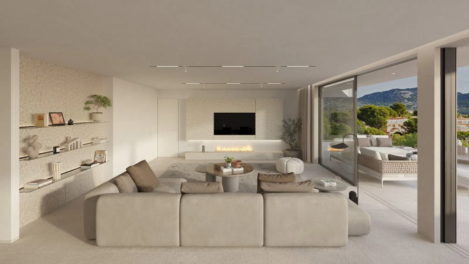 Villa di recente costruzione in stile contemporaneo con vista sul mare e sulla baia-3