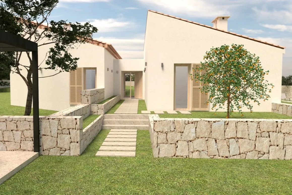 Участок с дальними видами и проектом строительства - 45 минут от аэропорта PMI-4