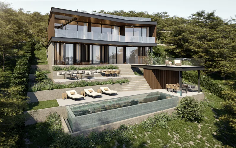 Участок под застройку с видом на море, лицензия и проект строительства