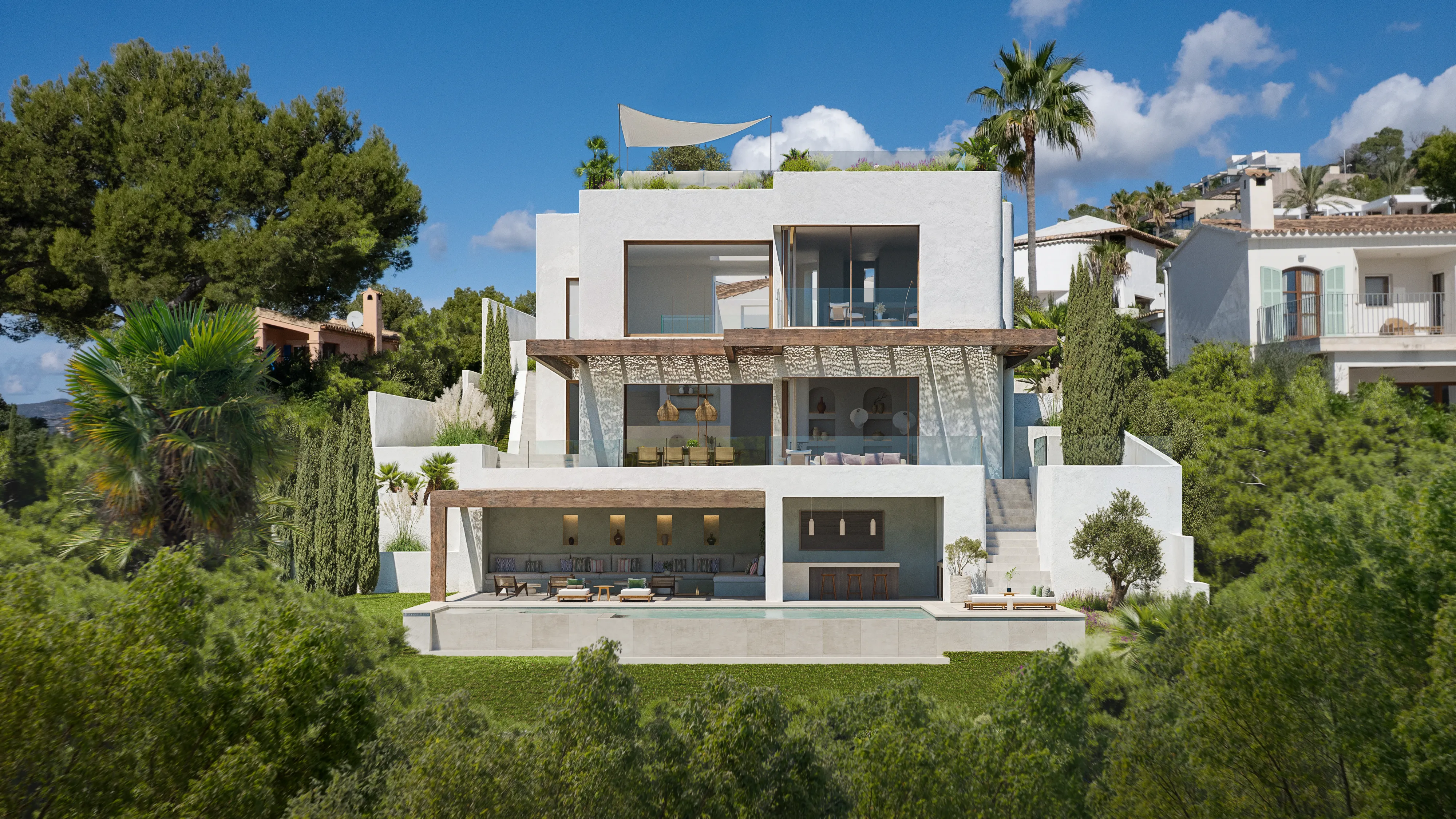 Villa met zeezicht op toplocatie met goedgekeurd bouwproject-8