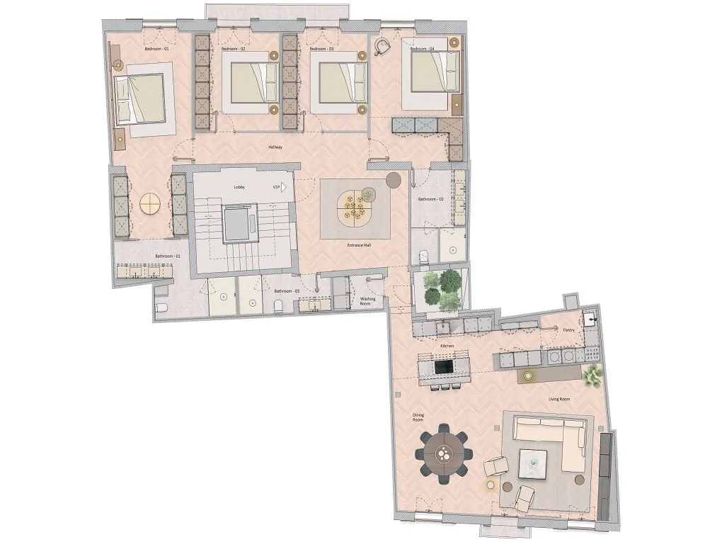 Geräumige Luxuswohnung mit Balkon, Aufzug und Parkplatz in La Lonja-13