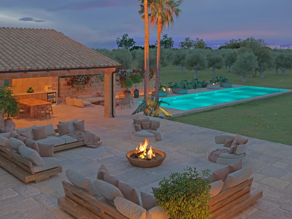 Modern finca-project met wijngaarden en uitzicht op het platteland-10