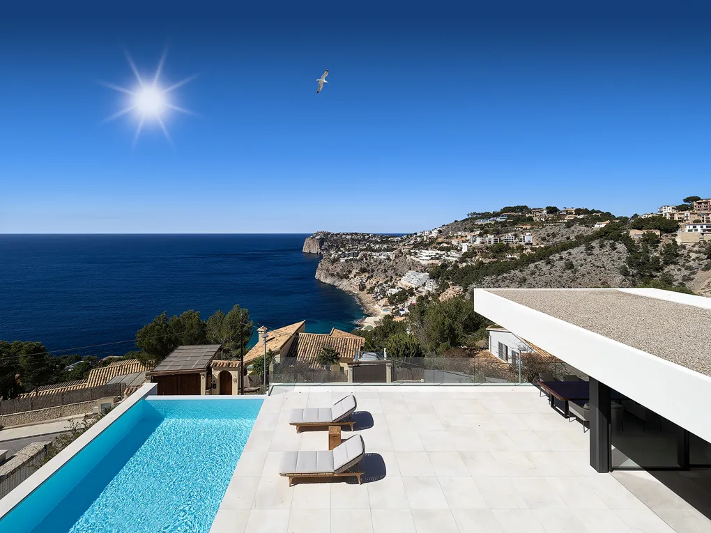 Spectacular new built villa with sea views-14