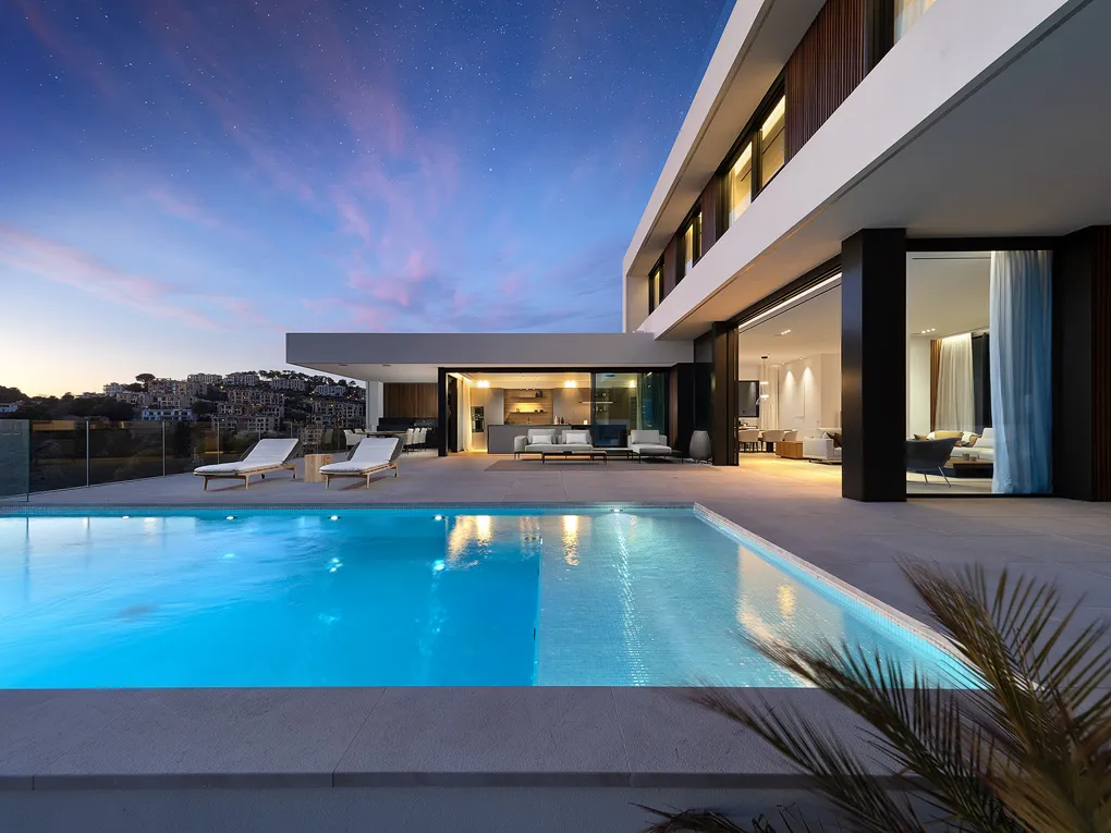 Spectacular new built villa with sea views-19