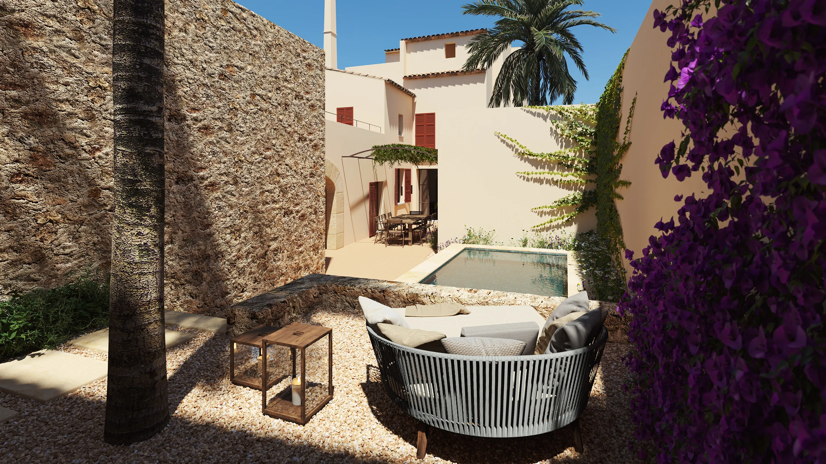 Casa de poble acuradament restaurada a Felanitx amb llicència de lloguer-2