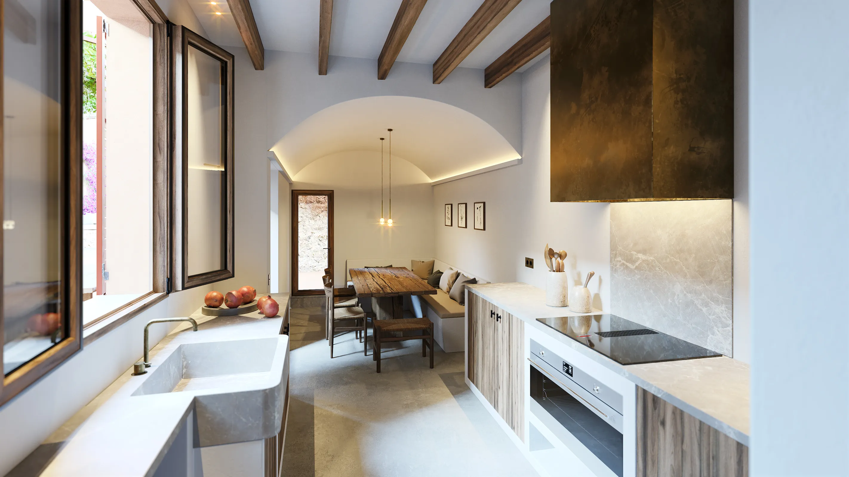 Casa de poble acuradament restaurada a Felanitx amb llicència de lloguer-5