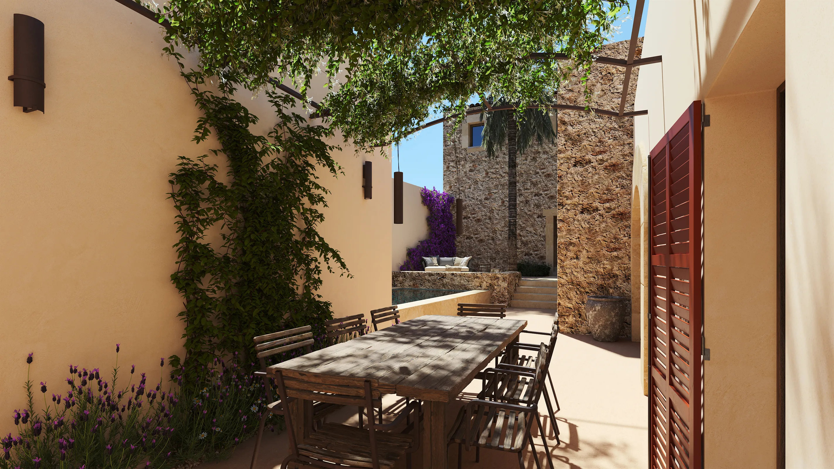 Casa de poble acuradament restaurada a Felanitx amb llicència de lloguer-10