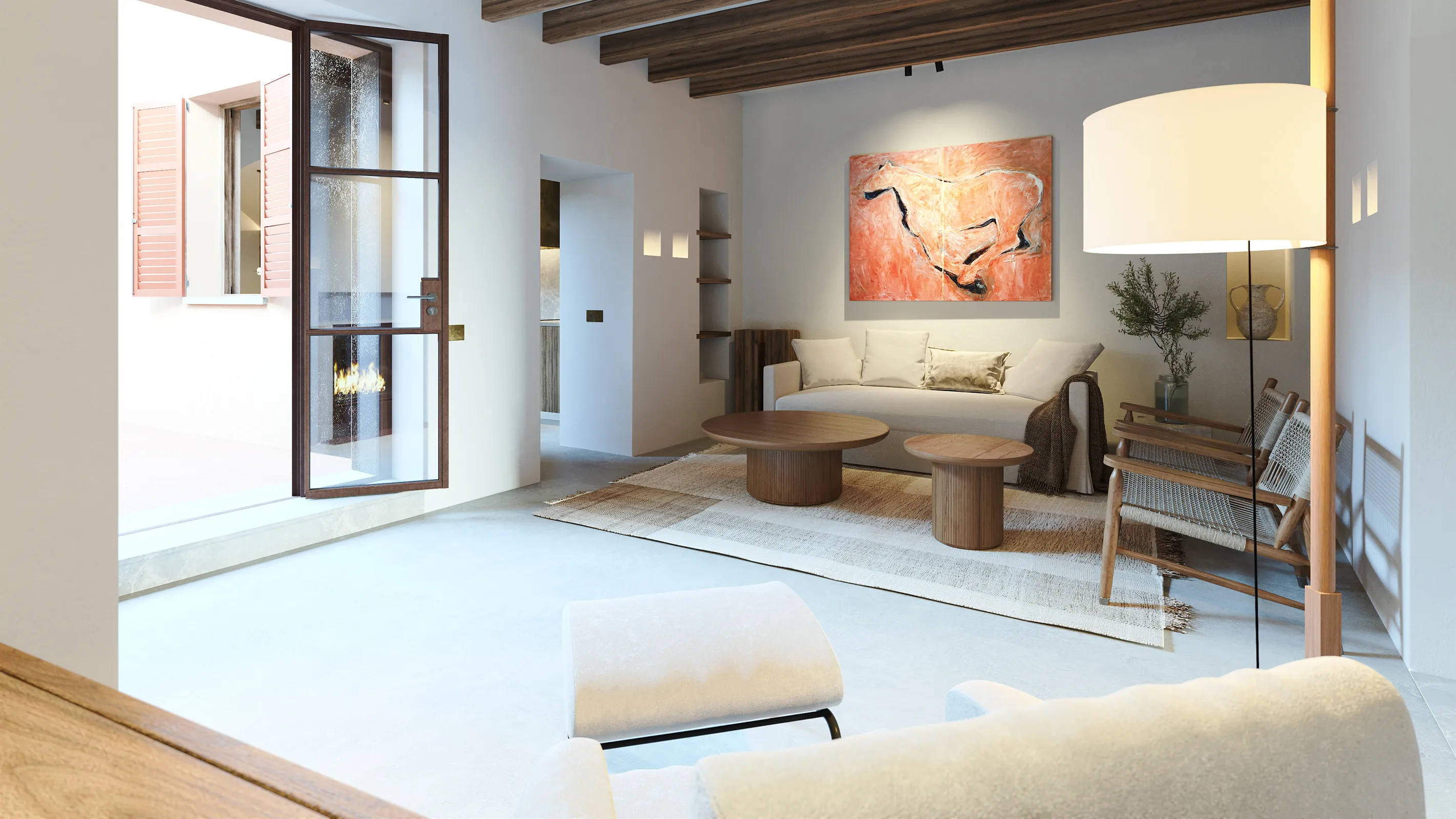 Casa de poble acuradament restaurada a Felanitx amb llicència de lloguer-5