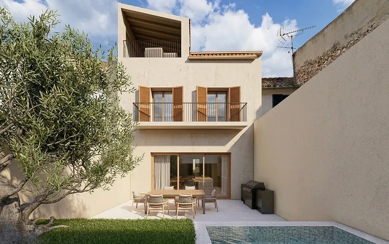 Encantadora casa de poble amb gran potencial i vistes a la muntanya a Alaró