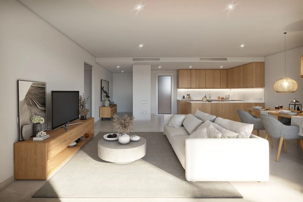 Moderna villetta a schiera con piscina comunale vicino alla spiaggia-7